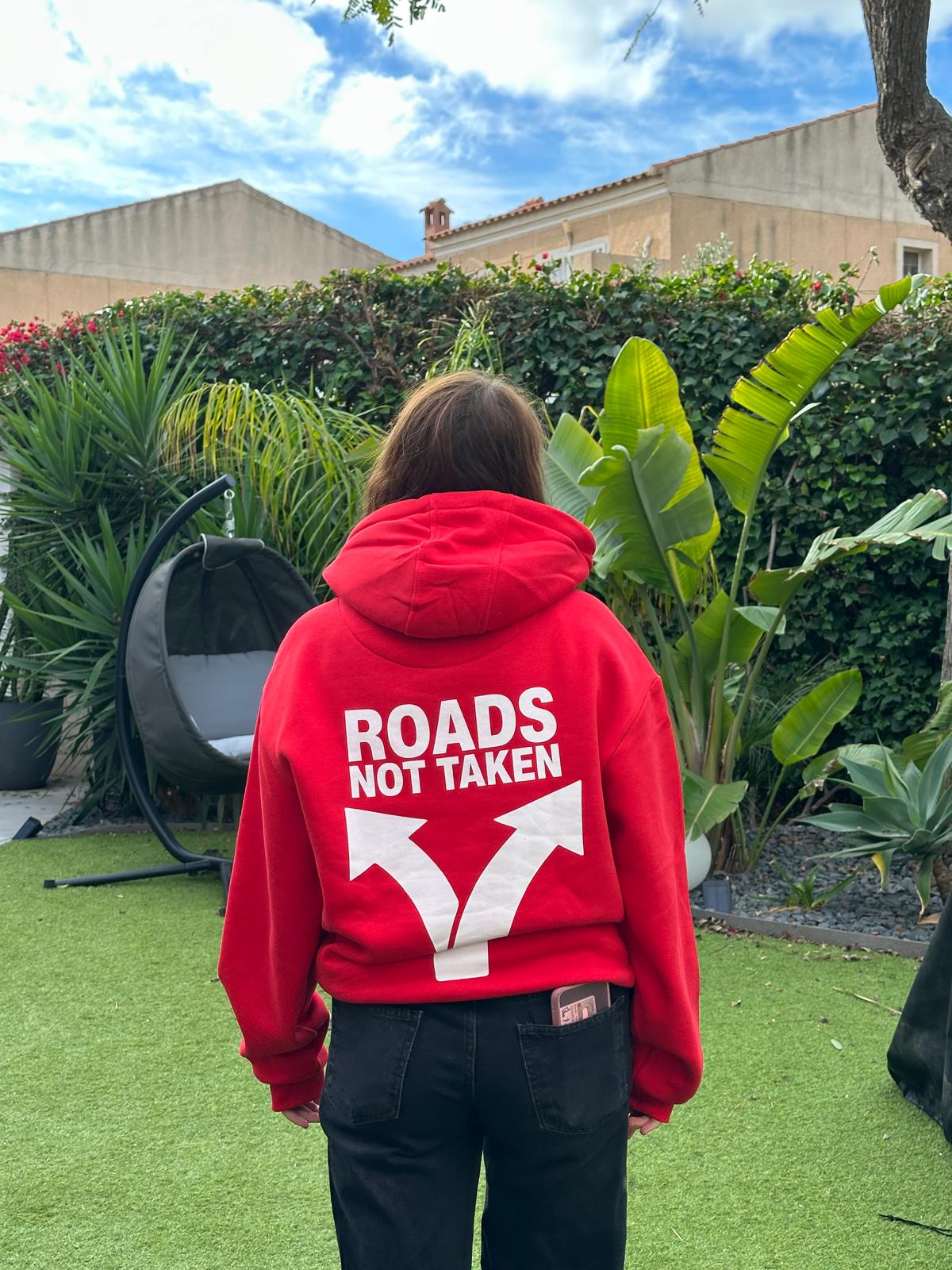 Roads not taken Hoodie red