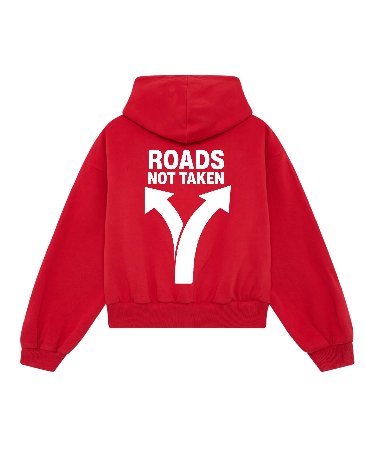 Roads not taken Hoodie red