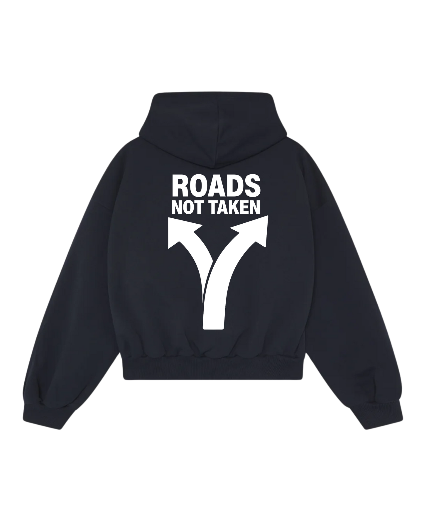 Roads not taken Hoodie navy blue